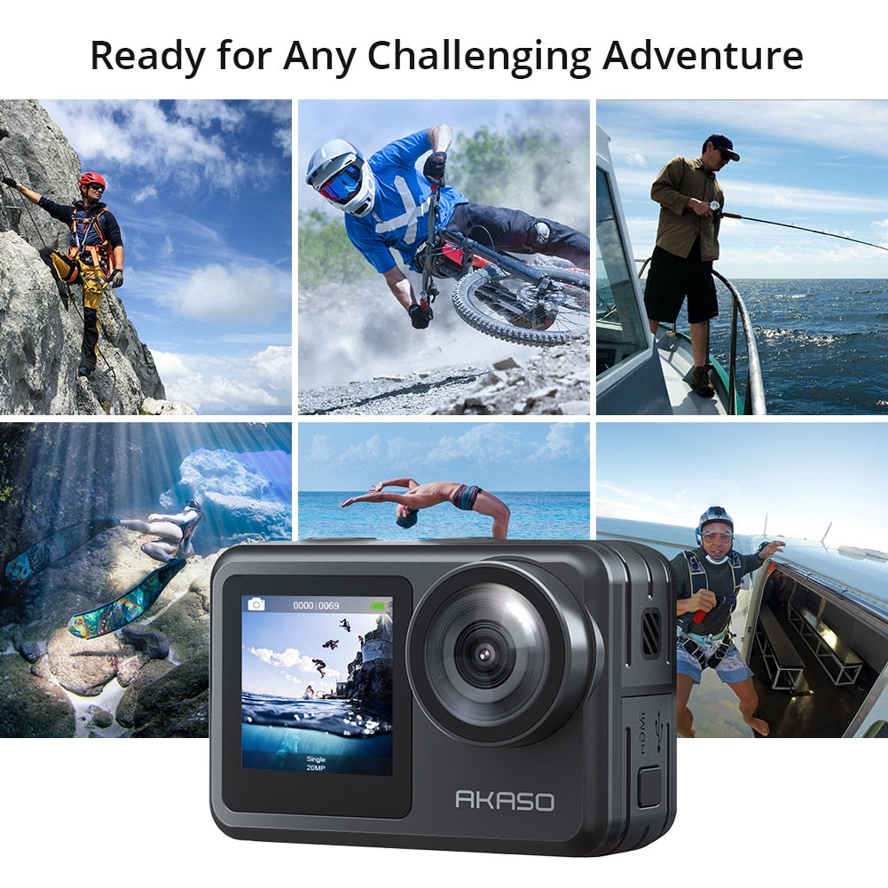 AKASO Brave 7 LE 4K Action Camera with Touch Screen, EIS 2.0, and Remote Control