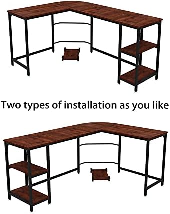 Reversible Large L Shaped Computer Desk