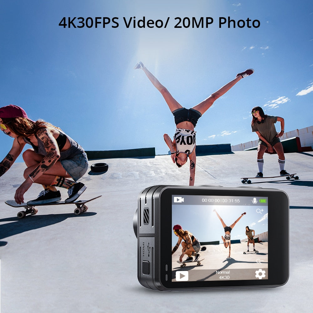 AKASO Brave 7 LE 4K Action Camera with Touch Screen, EIS 2.0, and Remote Control