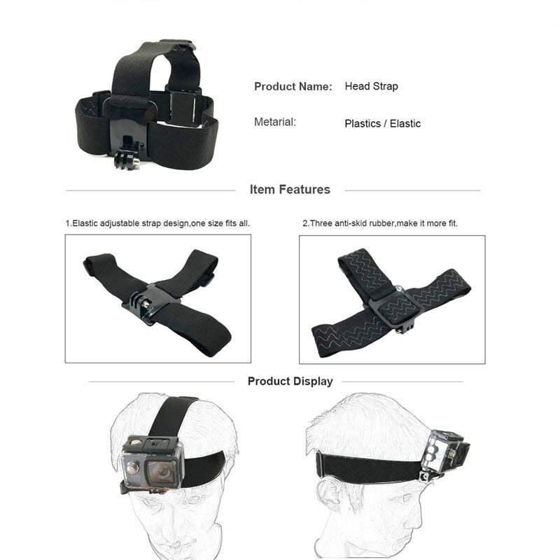 Action camera Accessories Kit for Gopro Hero