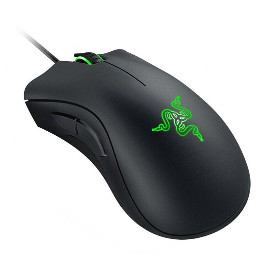 Precision Gaming Control: Original Razer DeathAdder Essential Wired Gaming Mouse with 6400DPI Optical Sensor and 5 Independently Programmable Buttons for Laptop PC Gamers